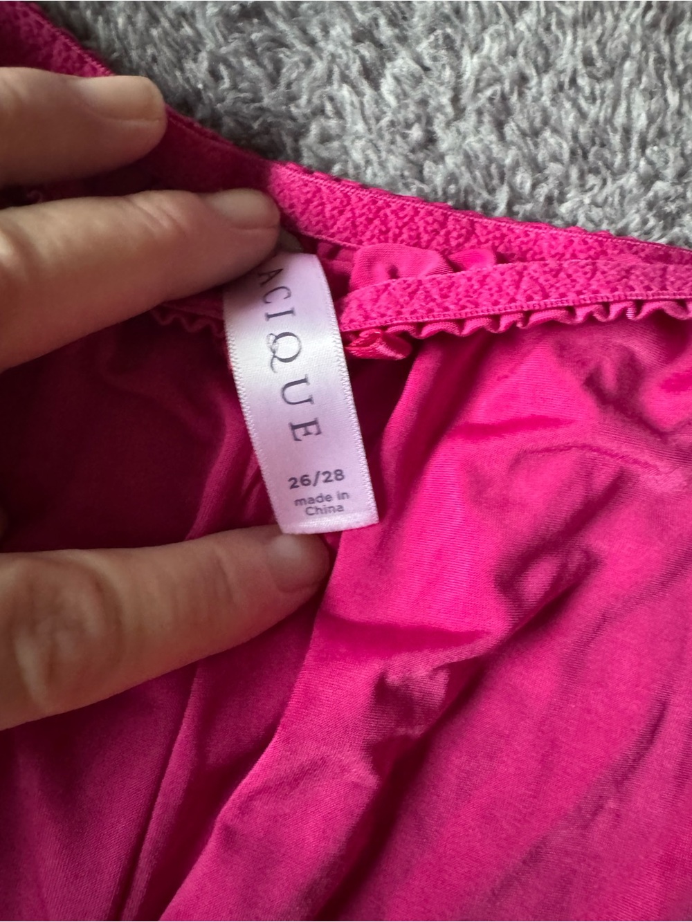Cacique Bright Fuchsia Lace-Trim Cami & Shorts Sleep Set - Picture 3 of 5